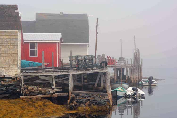 shacks on water
